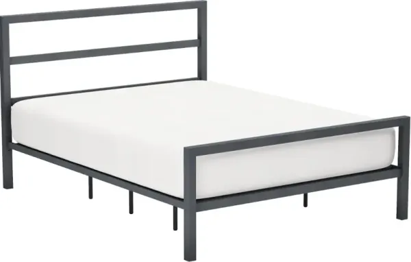 Alastair Graphite Gray King Metal Bed