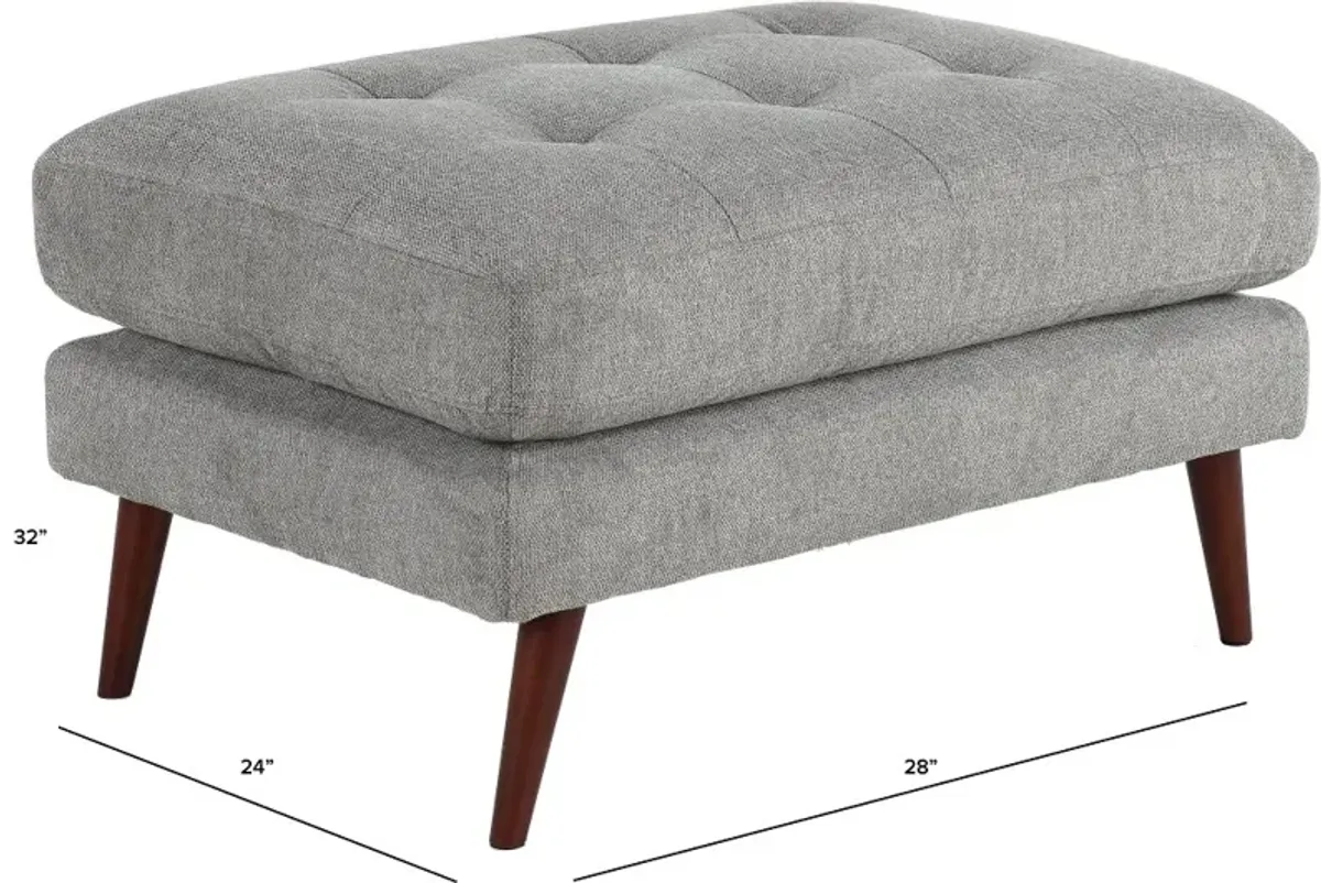 Liverpool Gray Ottoman