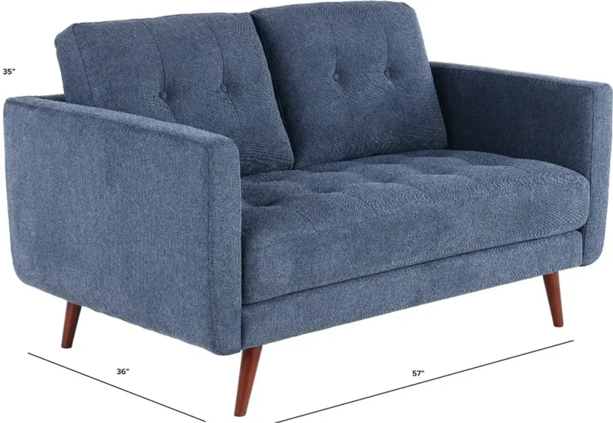 Liverpool Denim Blue Loveseat