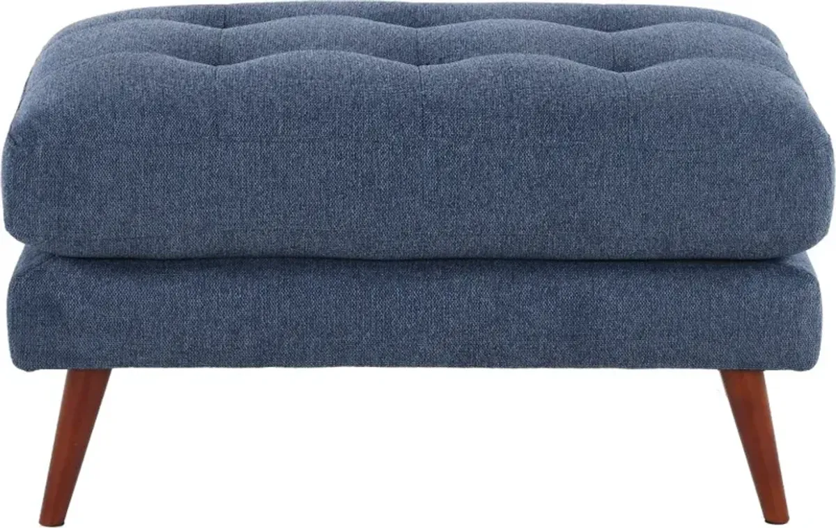 Liverpool Denim Blue Ottoman