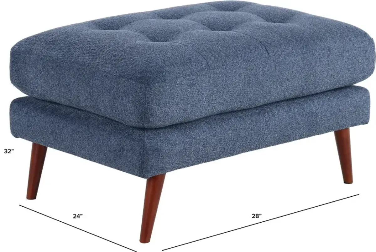 Liverpool Denim Blue Ottoman