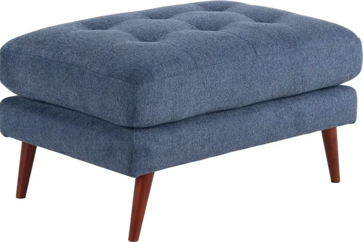 Liverpool Denim Blue Ottoman