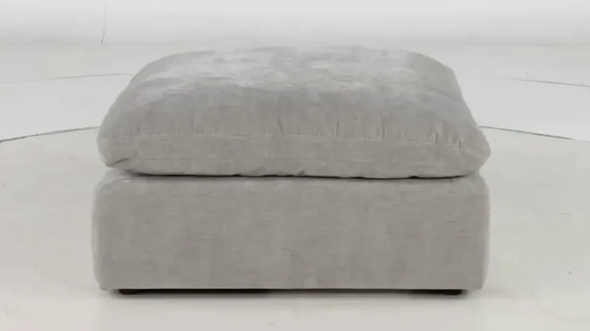 Inez Gray Square Ottoman