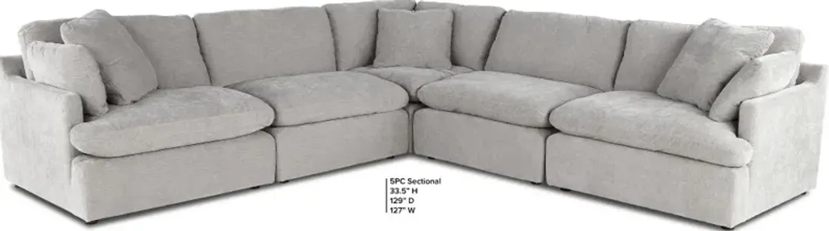 Inez Gray 5 Piece Sectional