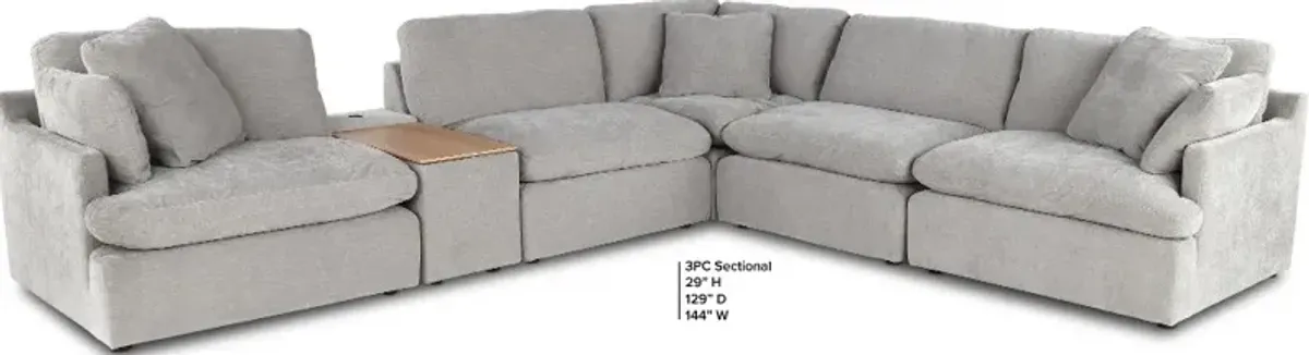 Inez Gray 6 Piece Sectional