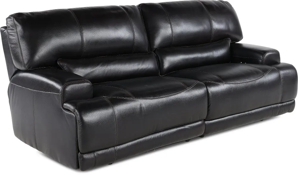 Stampede Blackberry Leather-Match Power Reclining Sofa