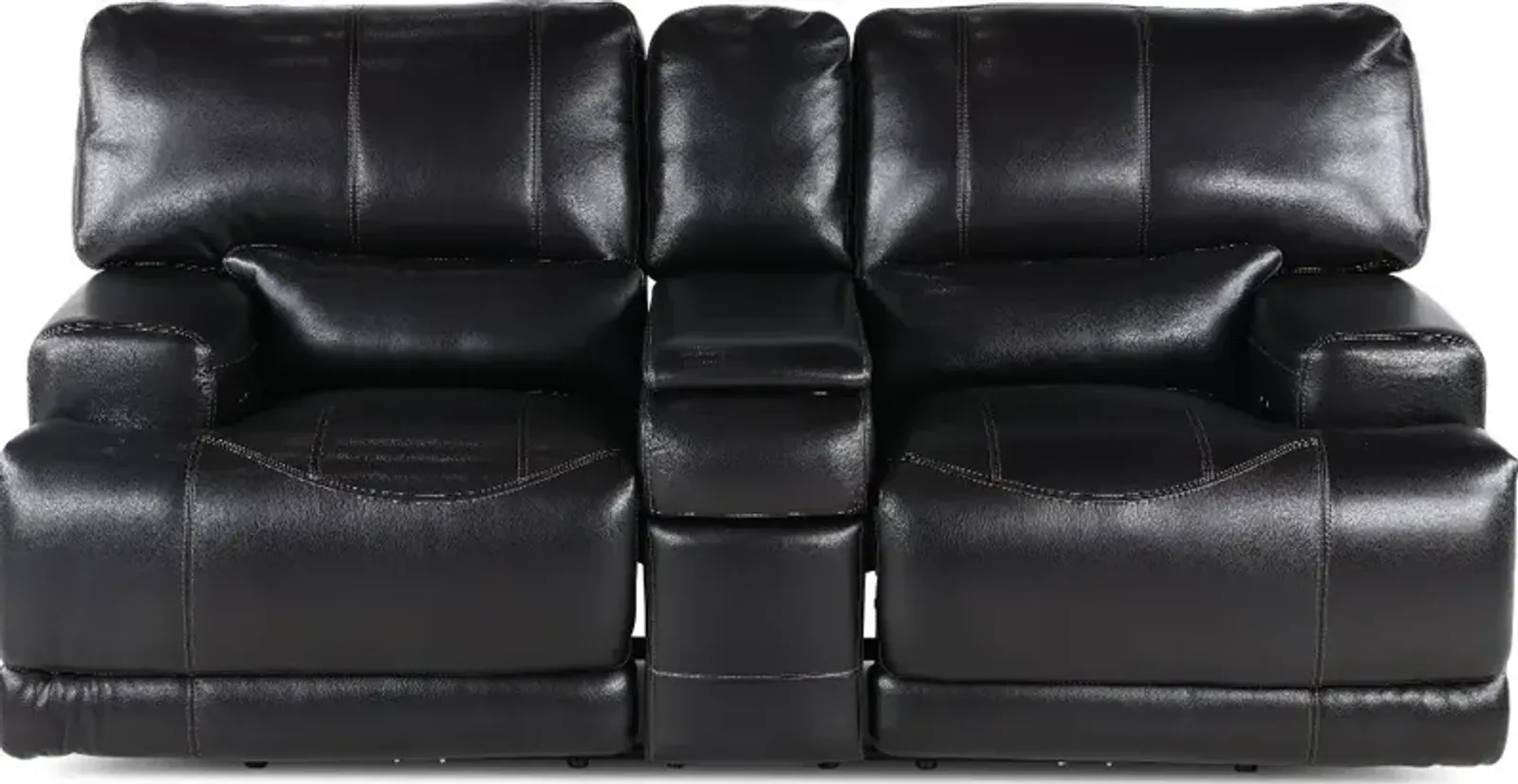 Stampede Blackberry Power Reclining Console Loveseat