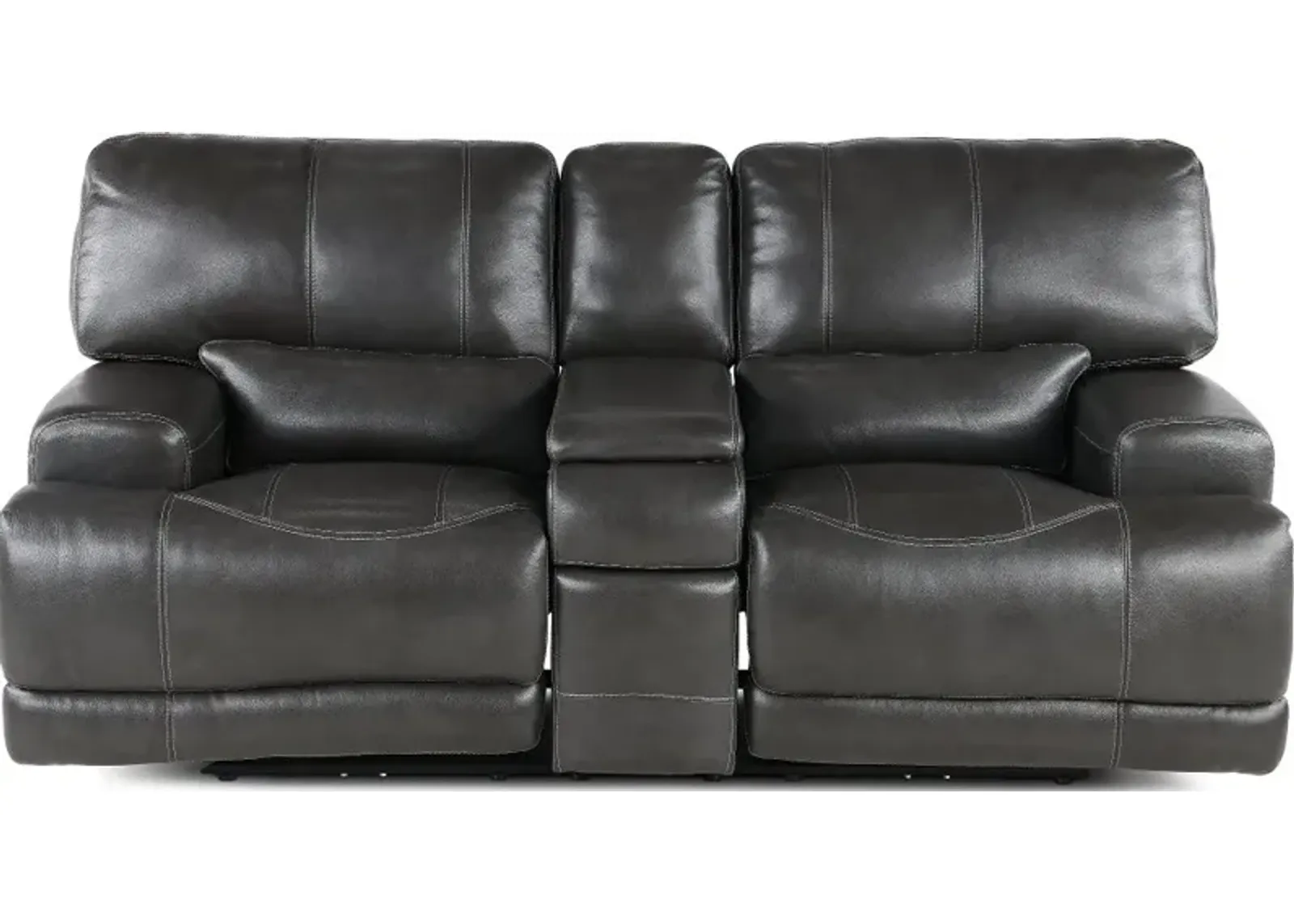 Stampede Charcoal Power Reclining Loveseat with Console