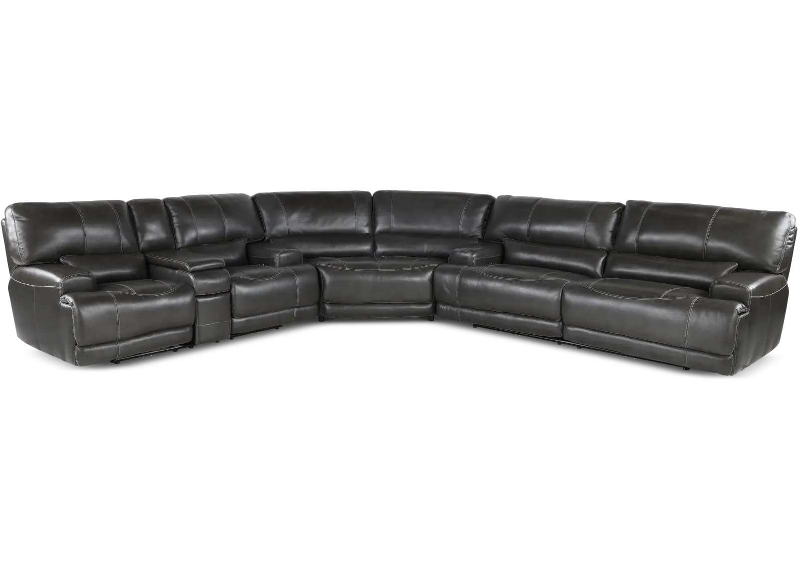 Stampede Charcoal 3-Piece Power Reclining Sectional with Console