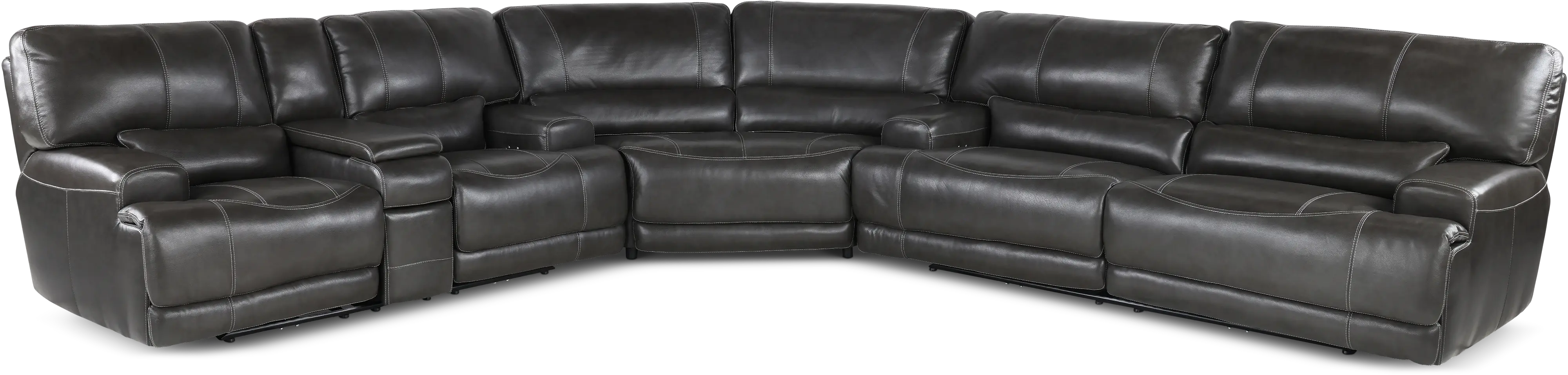 Stampede Charcoal 3-Piece Power Reclining Sectional with Console