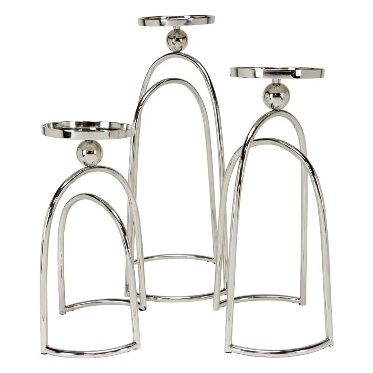 Landers Small Silver Candle Holder