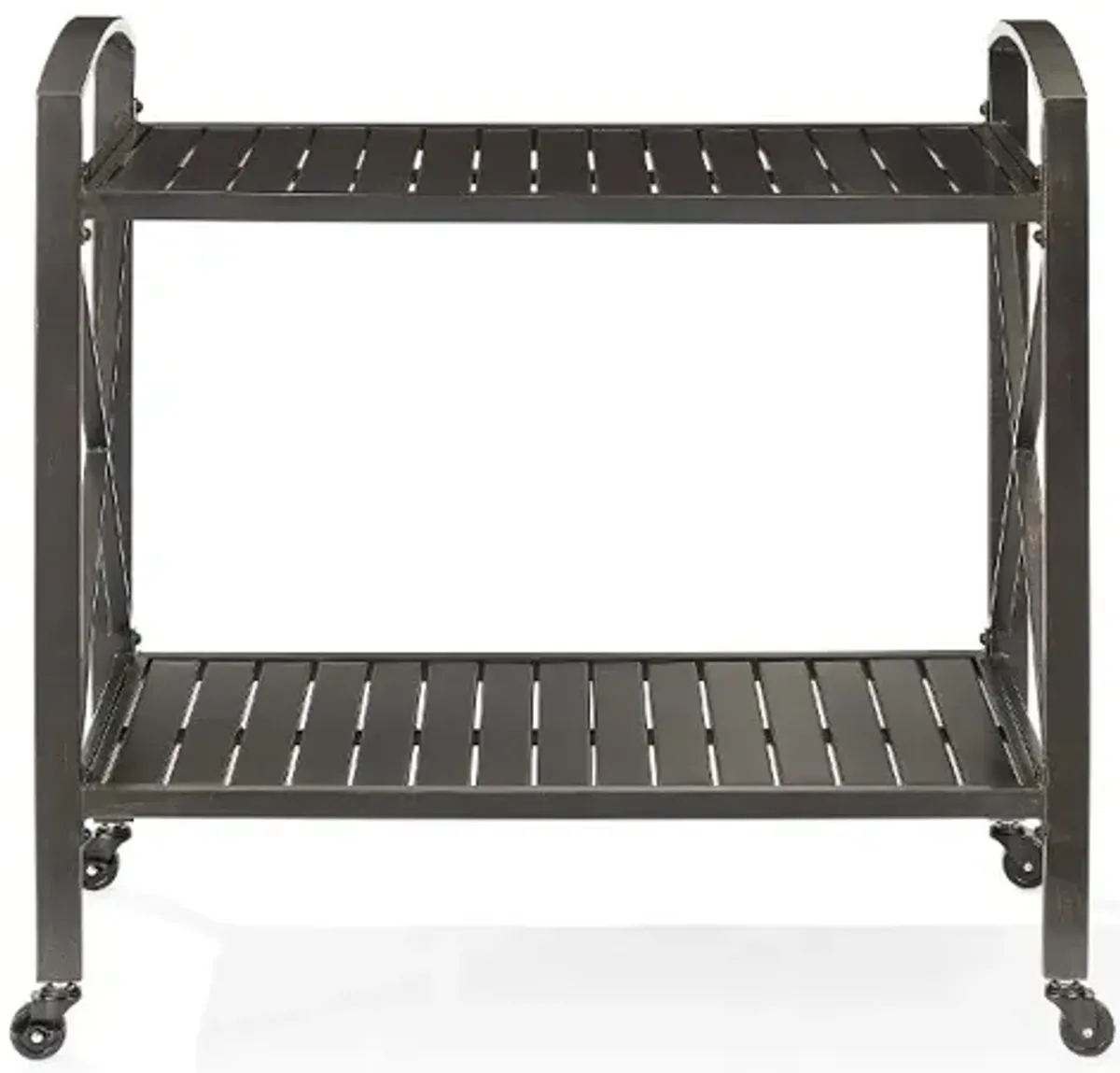 Kaplan Outdoor Bronze Metal Bar Cart
