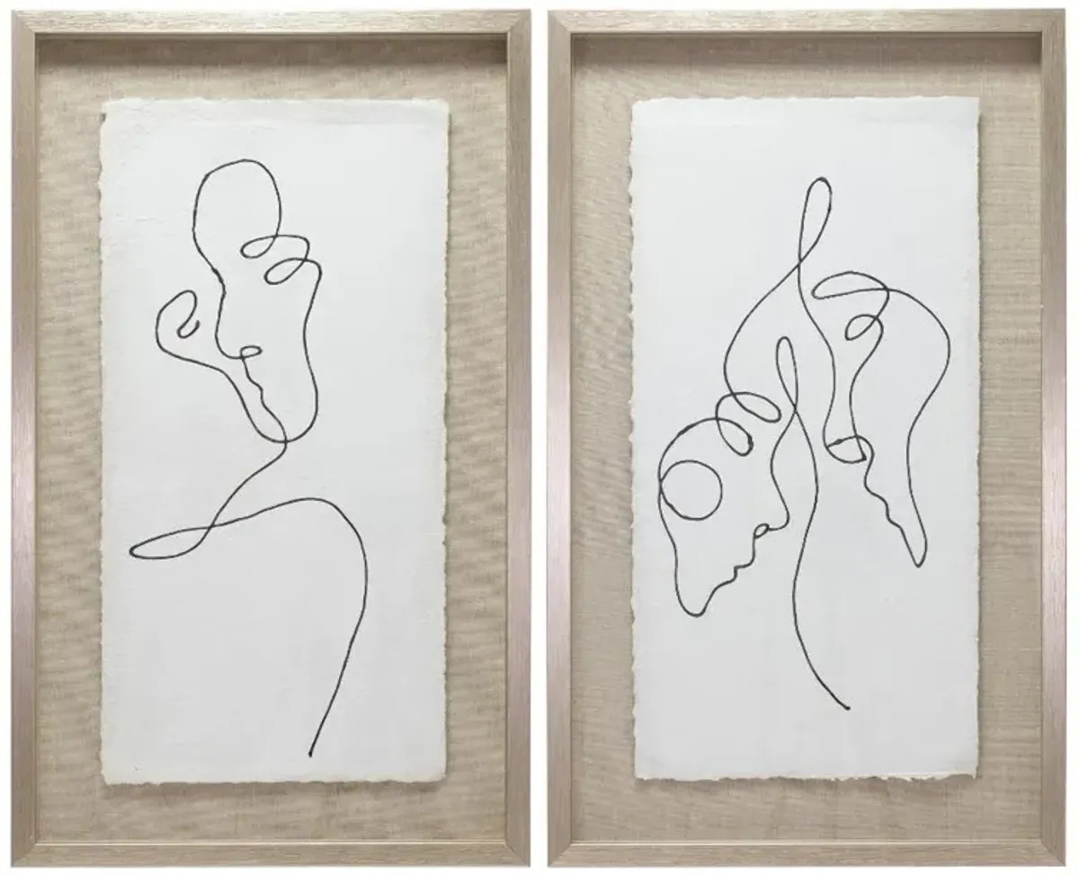 Kaur 29.5" Assorted Sketch Wall Art