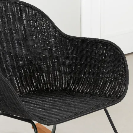 Balka Black Rattan Rocking Chair