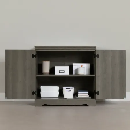 Farnel 2-Door Gray Maple Storage Cabinet
