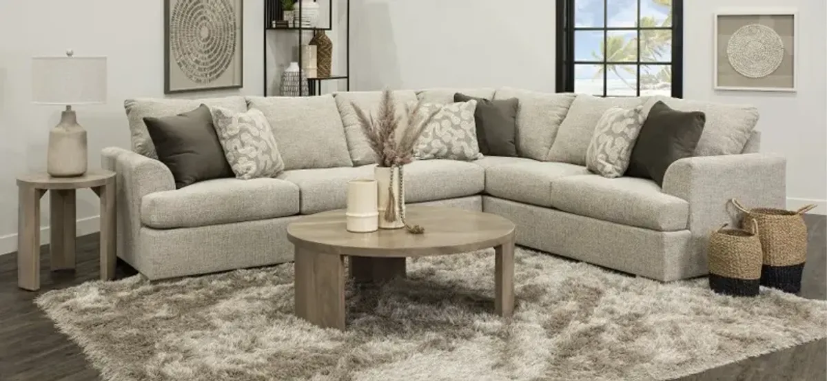 Villanova Oatmeal Taupe 2 Piece Sectional