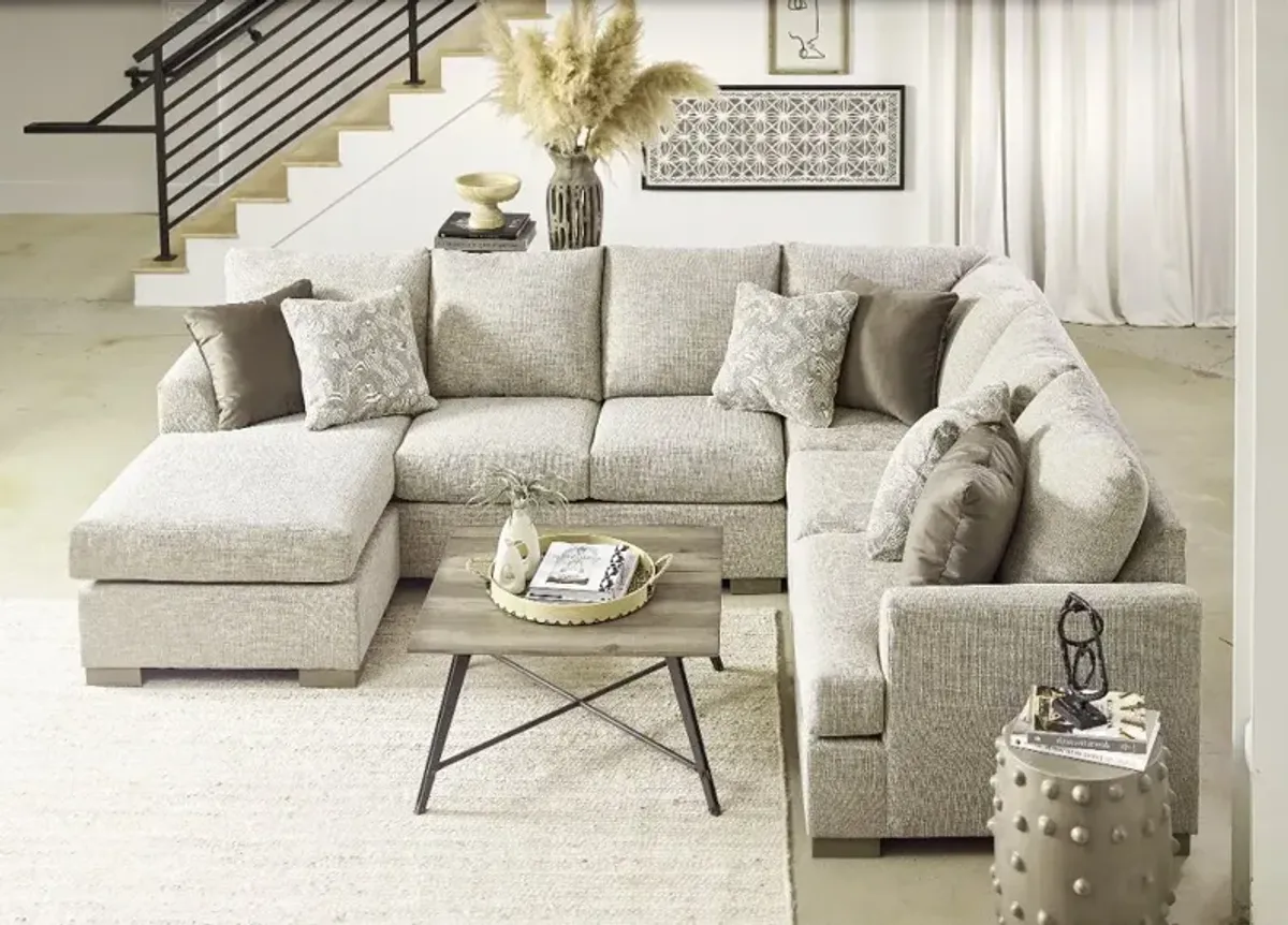 Villanova Oatmeal Taupe 2 Piece Sectional