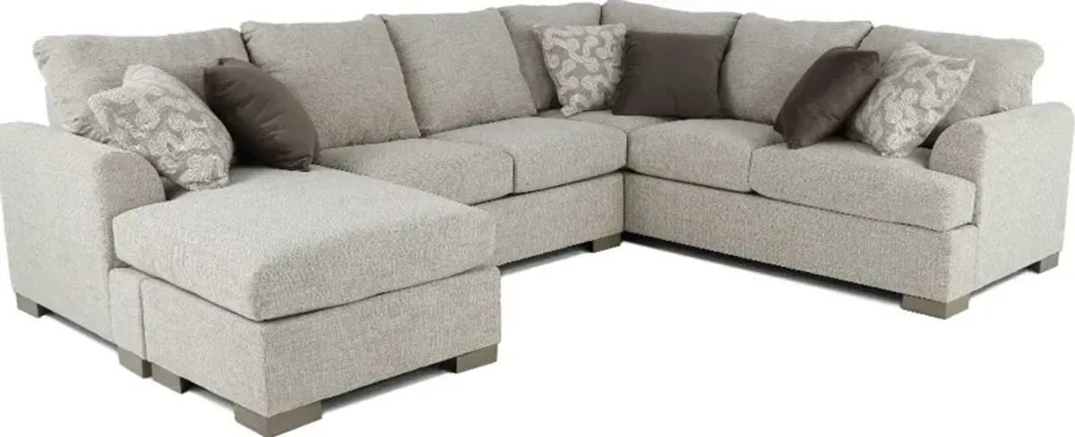 Villanova Oatmeal Taupe 2 Piece Sectional