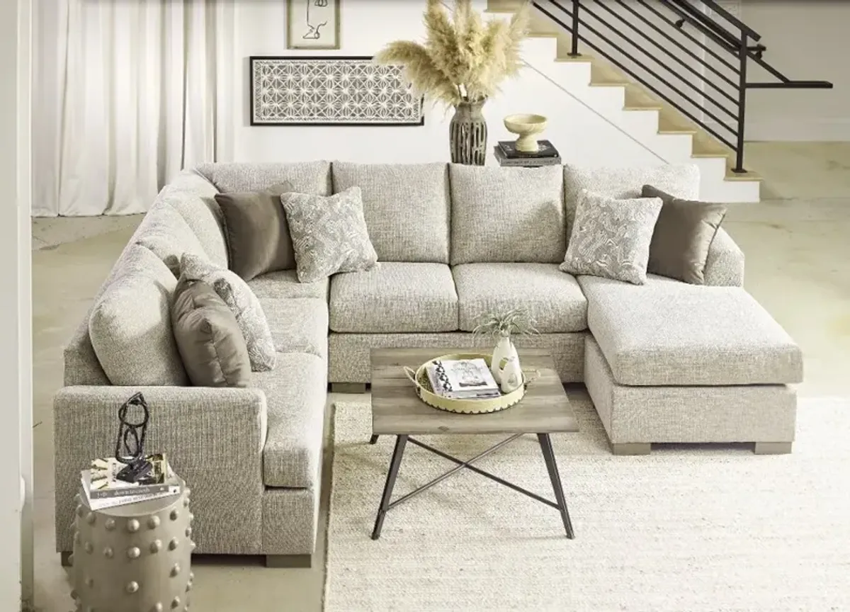 Villanova Oatmeal Taupe 2 Piece Sectional