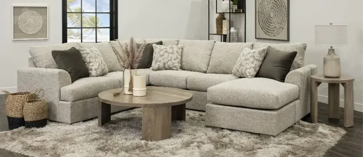 Villanova Oatmeal Taupe 2 Piece Sectional