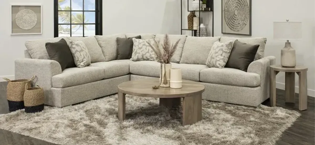 Villanova Oatmeal Taupe 2 Piece Sectional