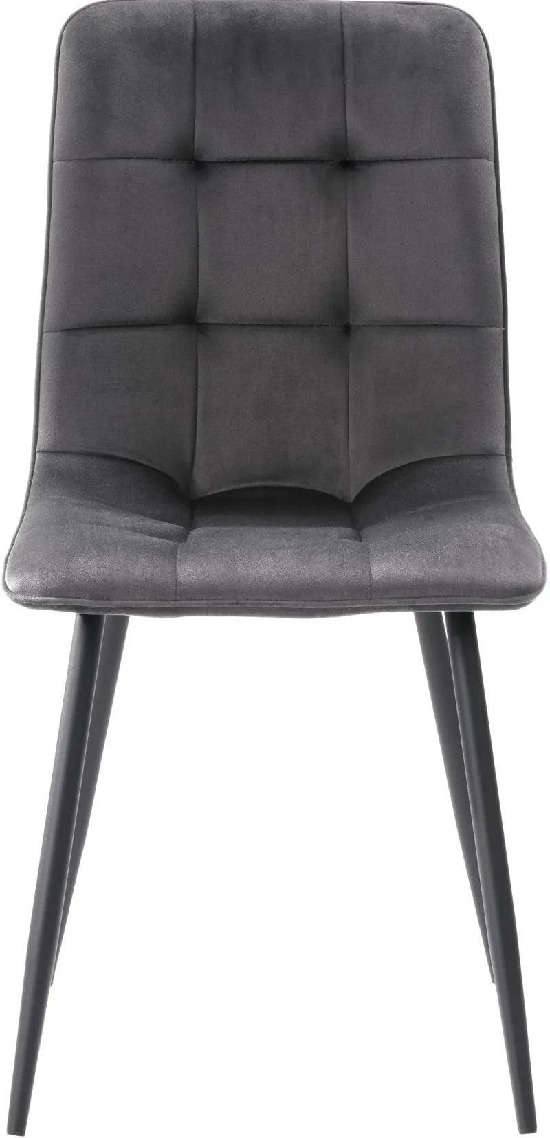 Nash Dark Gray Velvet Side Chair, Set of 2