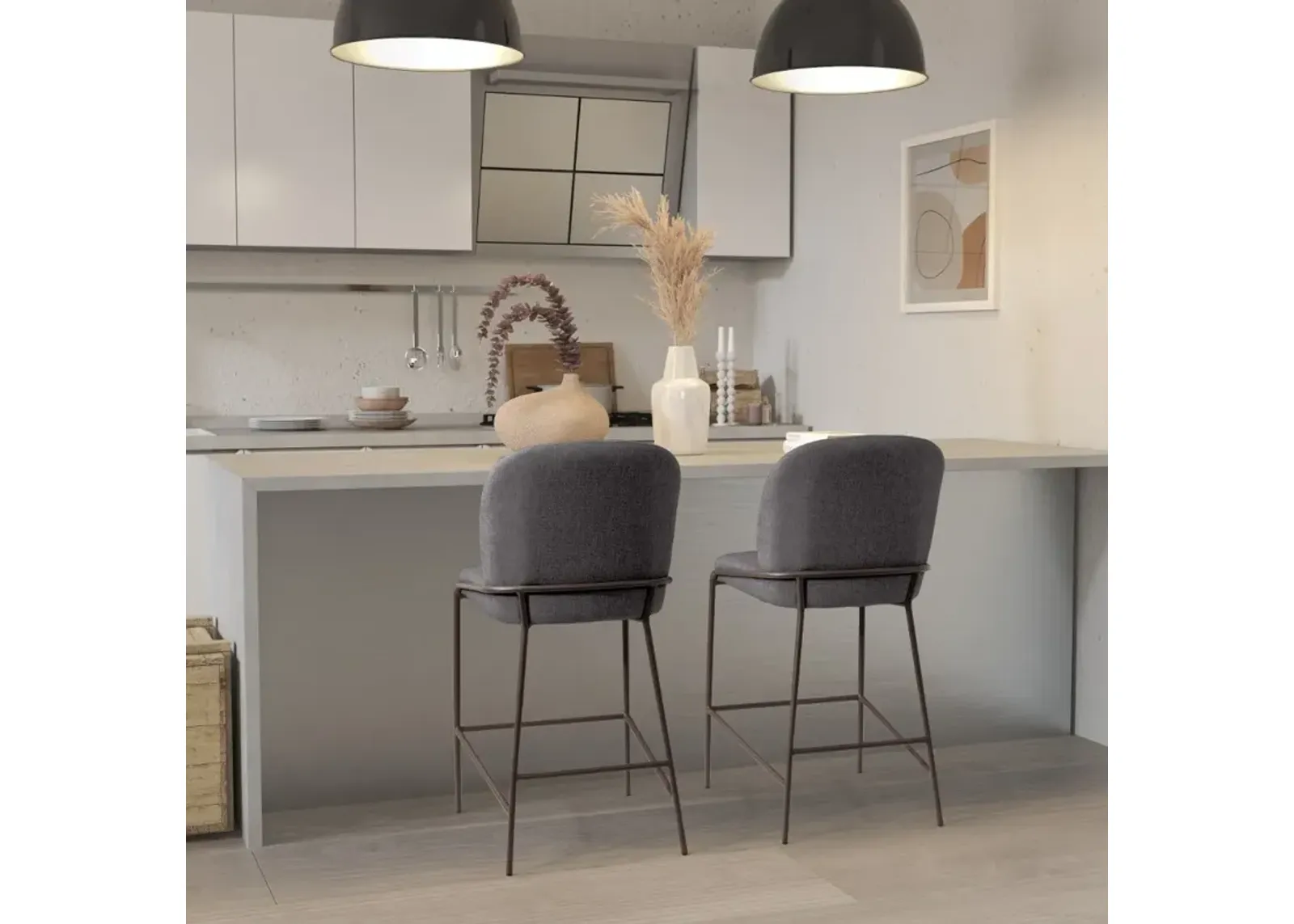 Blakeley Dark Gray Counter Height Barstool