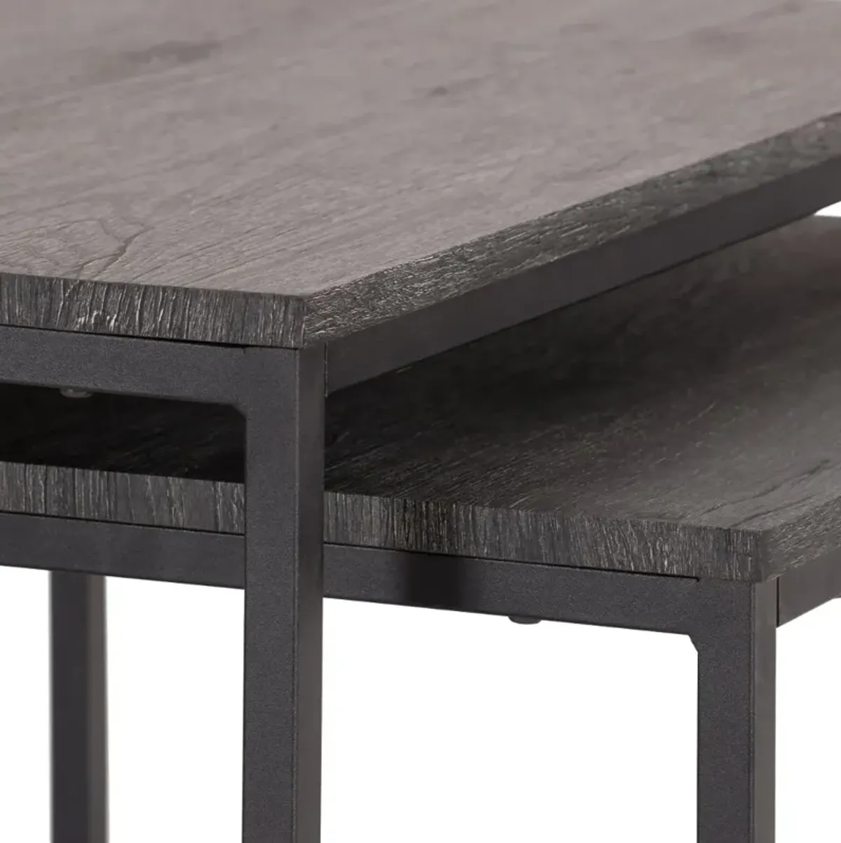 Fort Worth Black Square Nesting Coffee Table