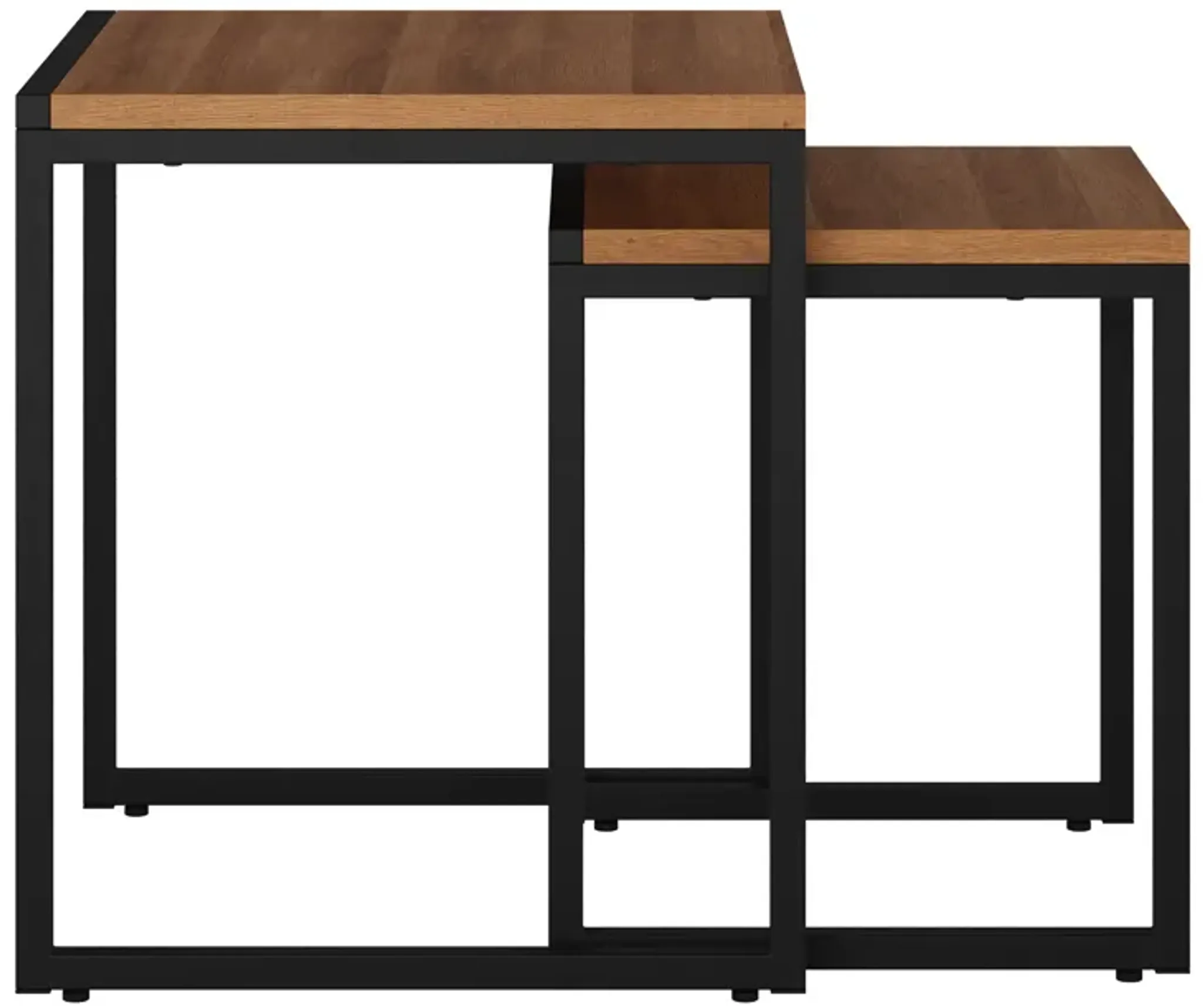Fort Woth Brown Square Nesting Side Tables Rc Willey | Furniture.com