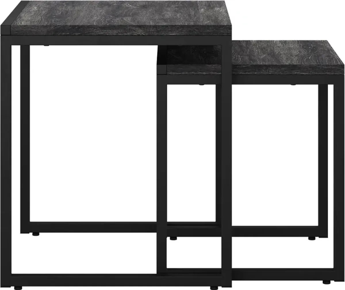 Fort Woth Black Square Nesting Side Tables