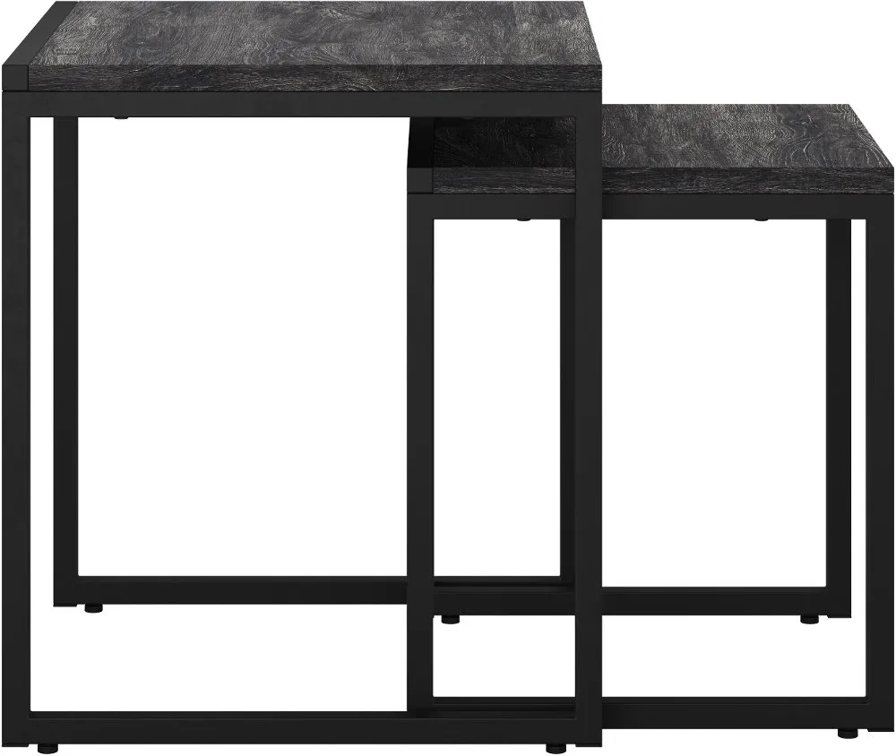 Fort Woth Black Square Nesting Side Tables