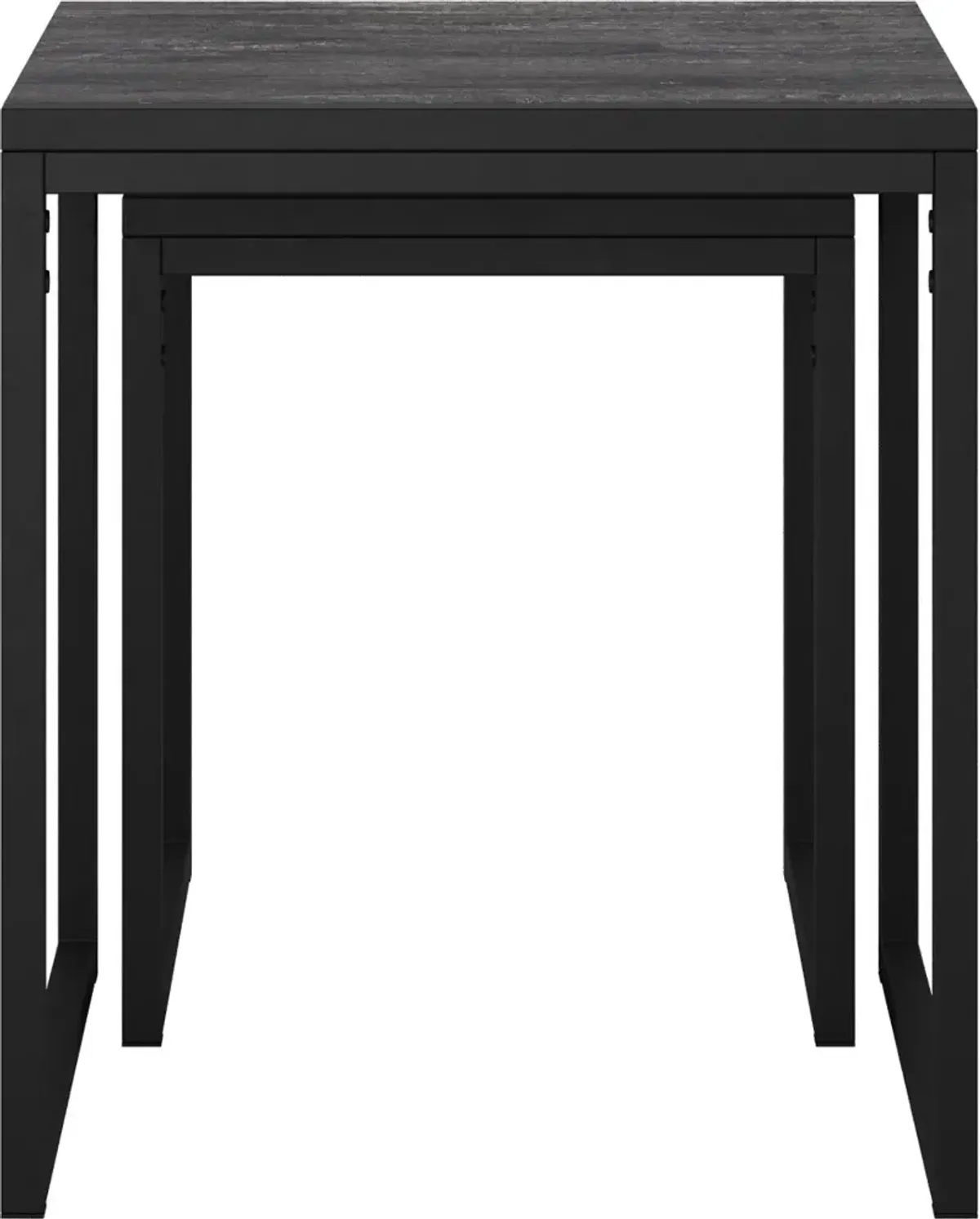 Fort Woth Black Square Nesting Side Tables