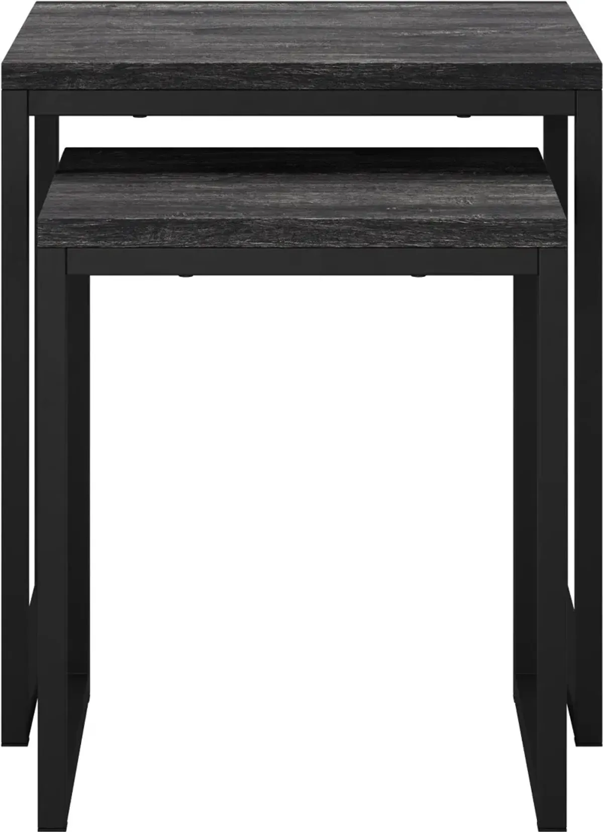 Fort Woth Black Square Nesting Side Tables