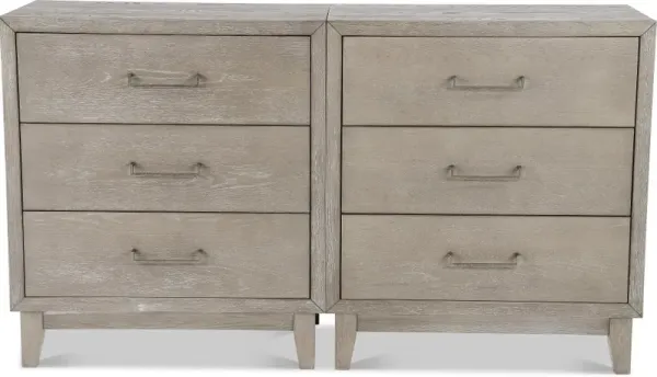 Del Mar Sand Beige 2 Piece Dresser