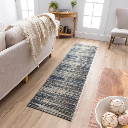 Cleo 5 x 8 Bell Place Blue Area Rug