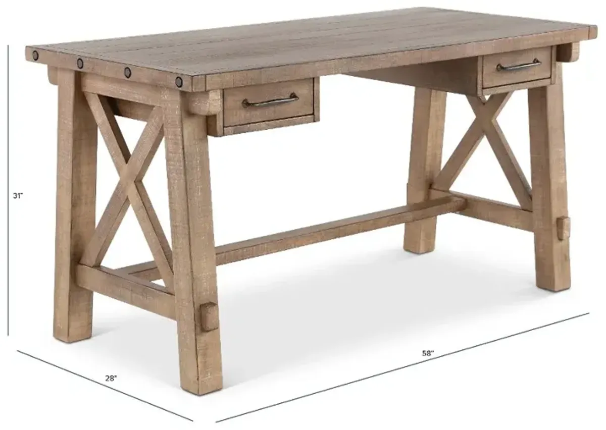 Vivian Light Brown Writing Desk