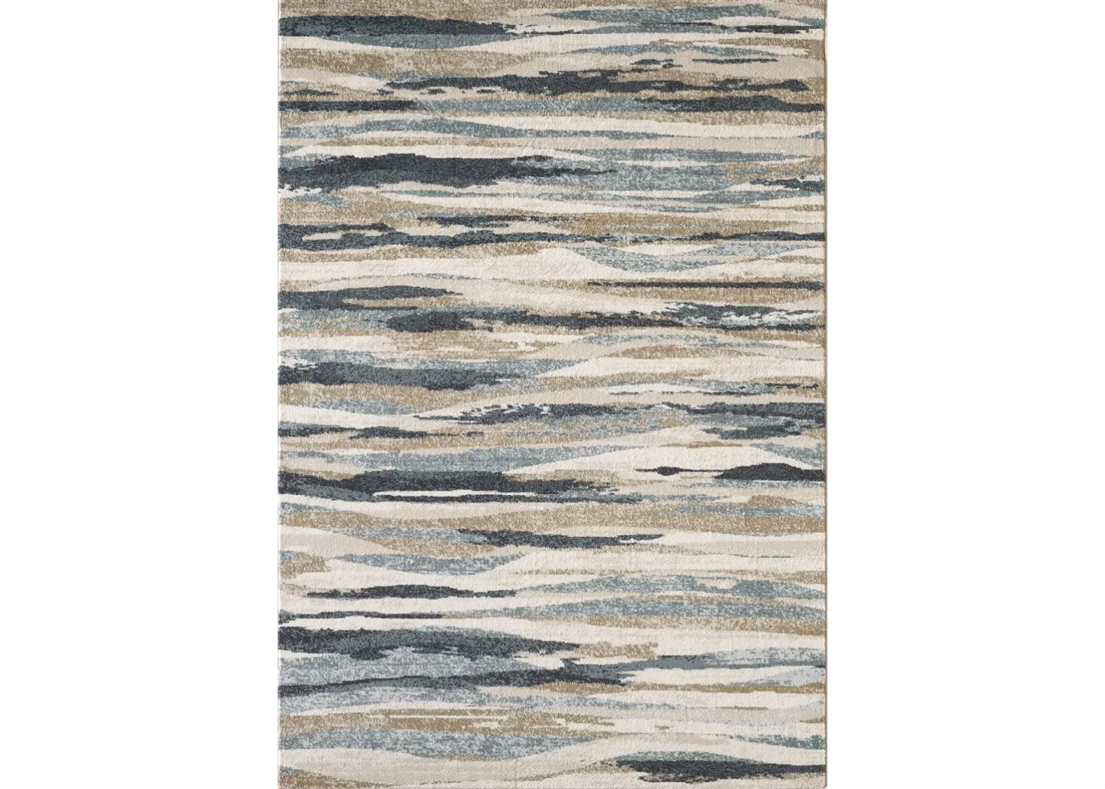 Avalon 5 x 8 Ivory Blue Landscape Area Rug