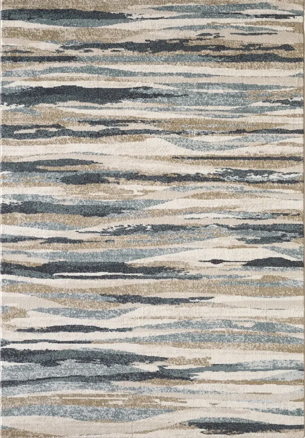 Avalon 5 x 8 Ivory Blue Landscape Area Rug