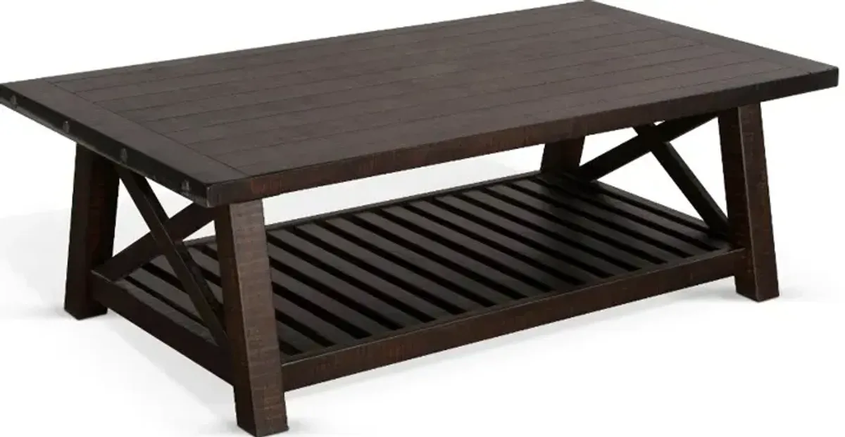 Vivian Raisin Brown Coffee Table