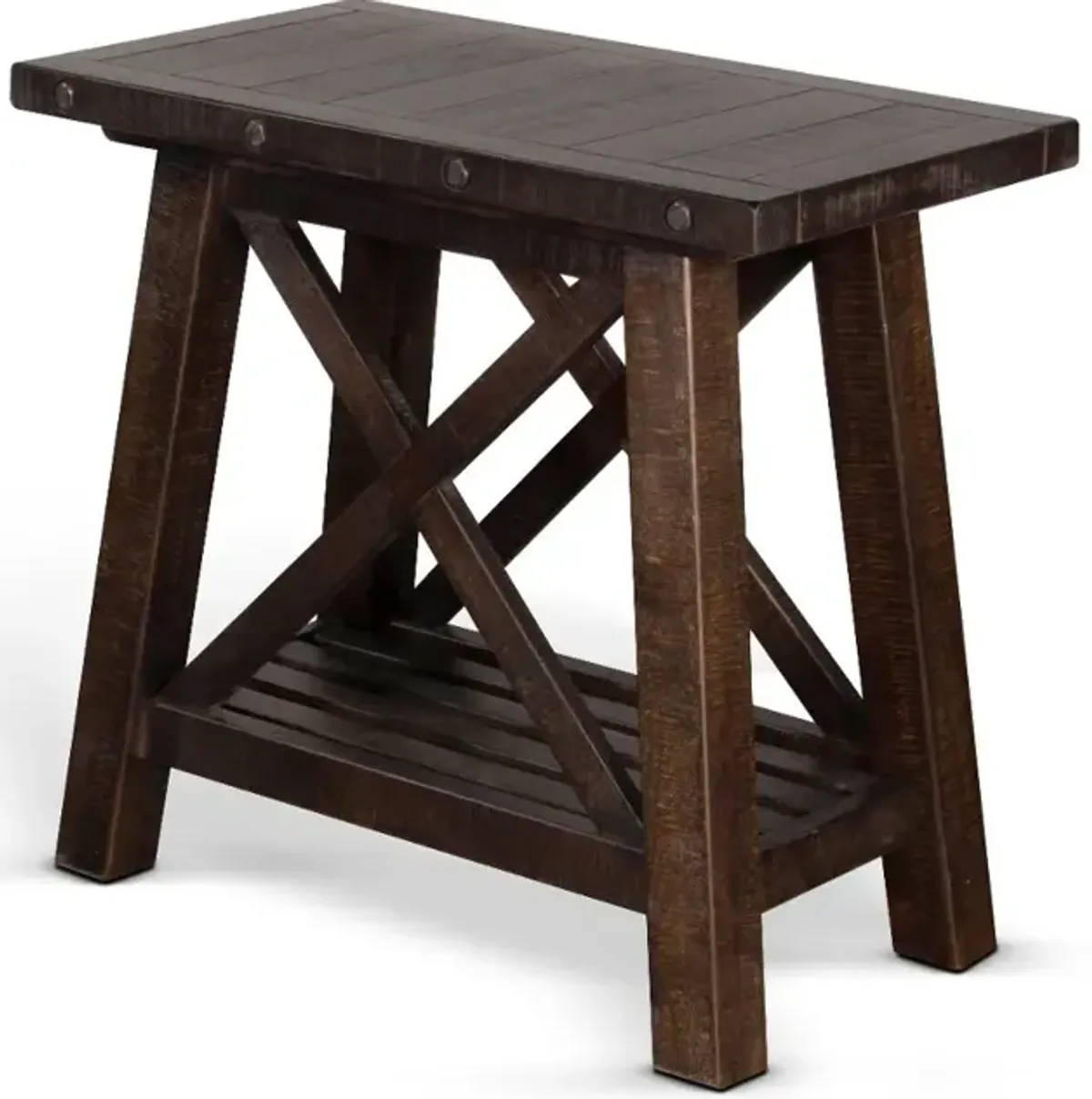 Vivian Raisin Brown Chairside Table