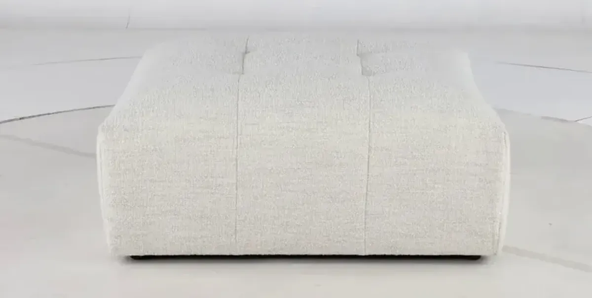 Preston Pearl White Modular Ottoman