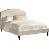 Crescent Snow White Queen Upholstered Bed