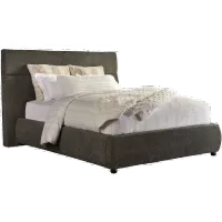 Latitude Charcoal Gray King Upholstered Bed