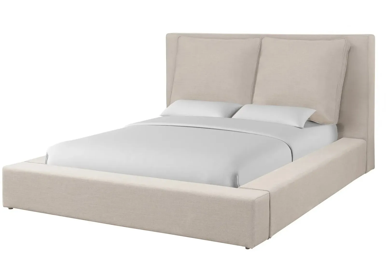 Heavenly Natural Flax Queen Upholstered Bed