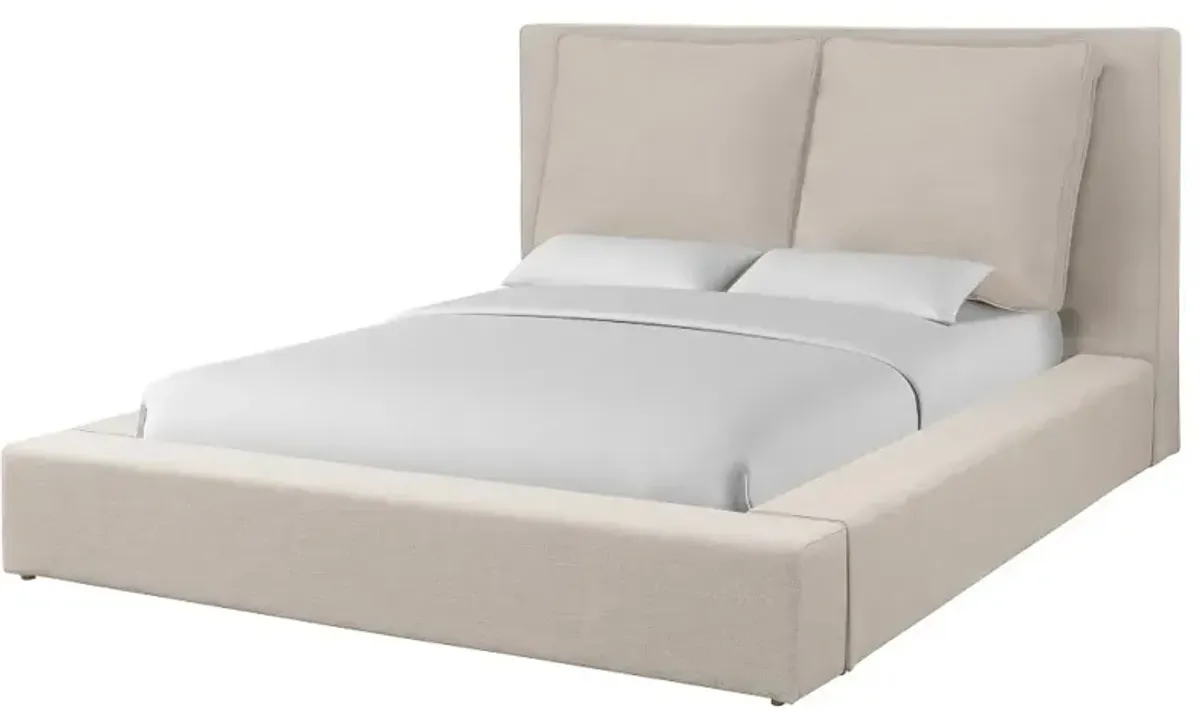 Bronzegate Cream Boucle Queen Bed by Rooms To Go