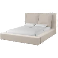 Heavenly Natural Flax King Upholstered Bed