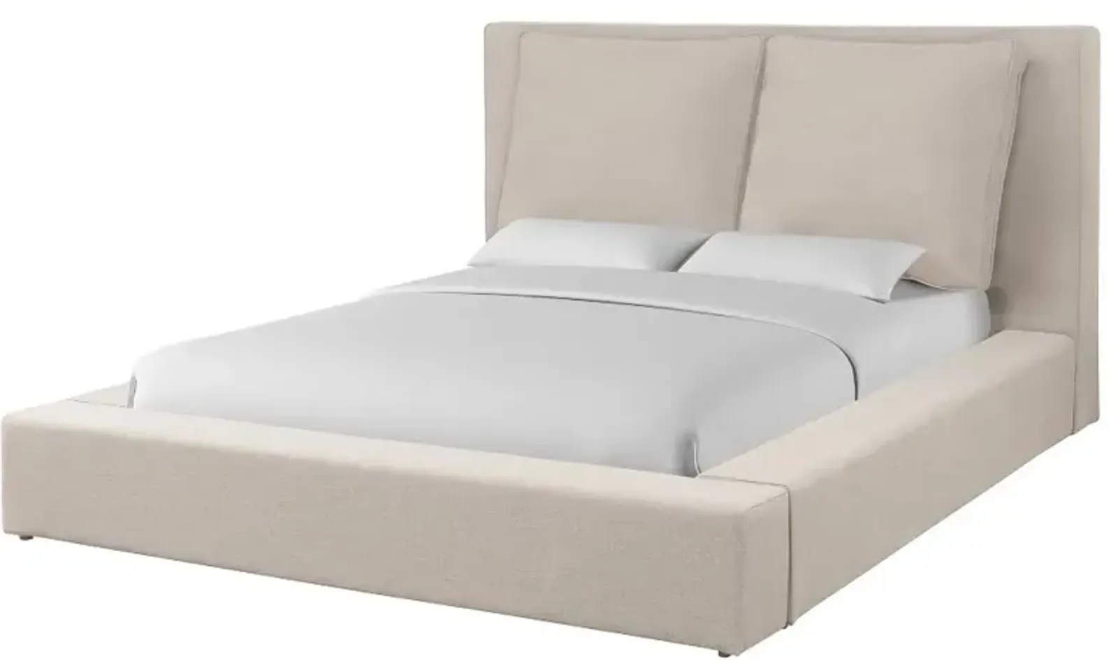 Heavenly Natural Flax King Upholstered Bed