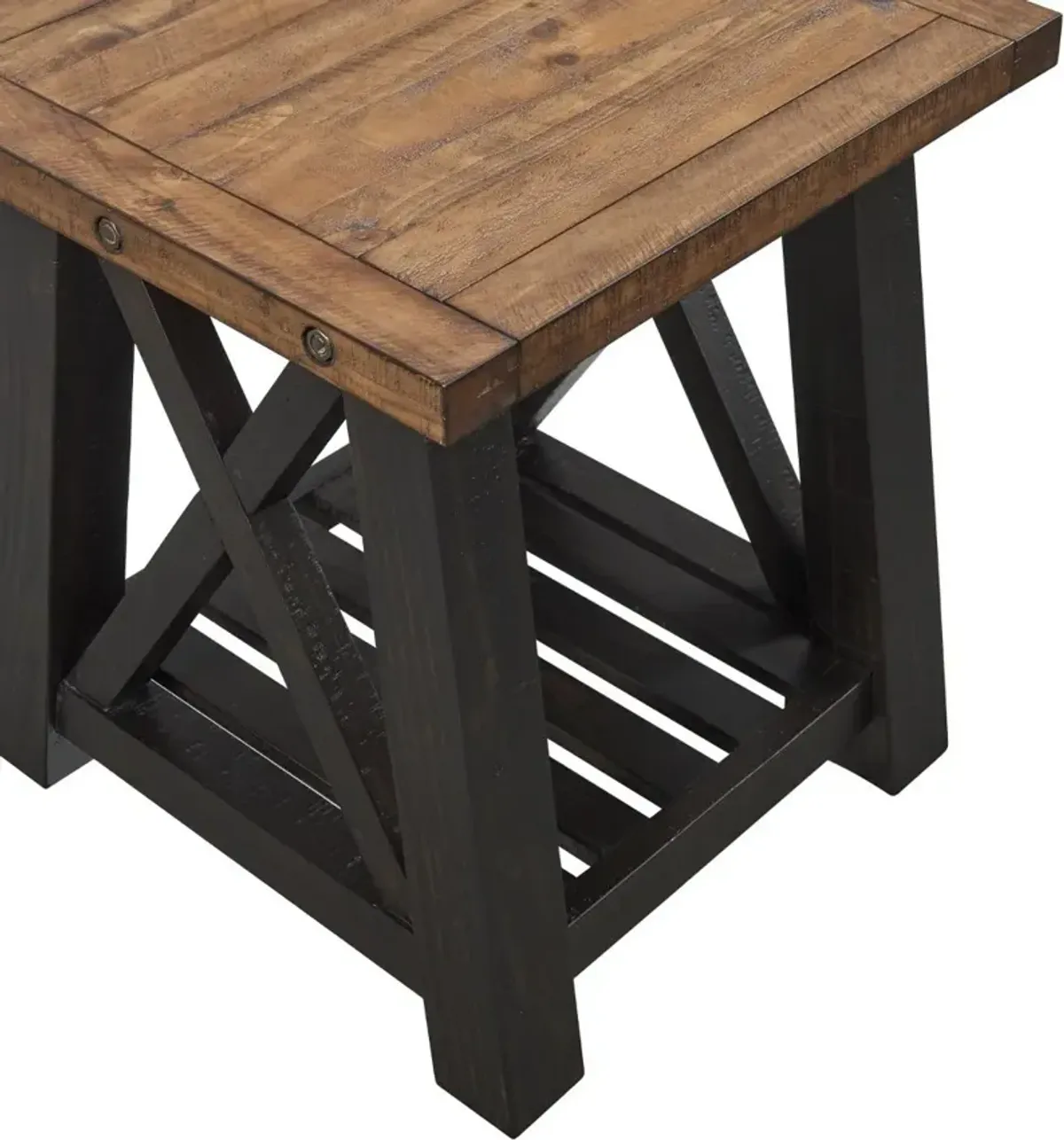 Bolton Black and Natural End Table