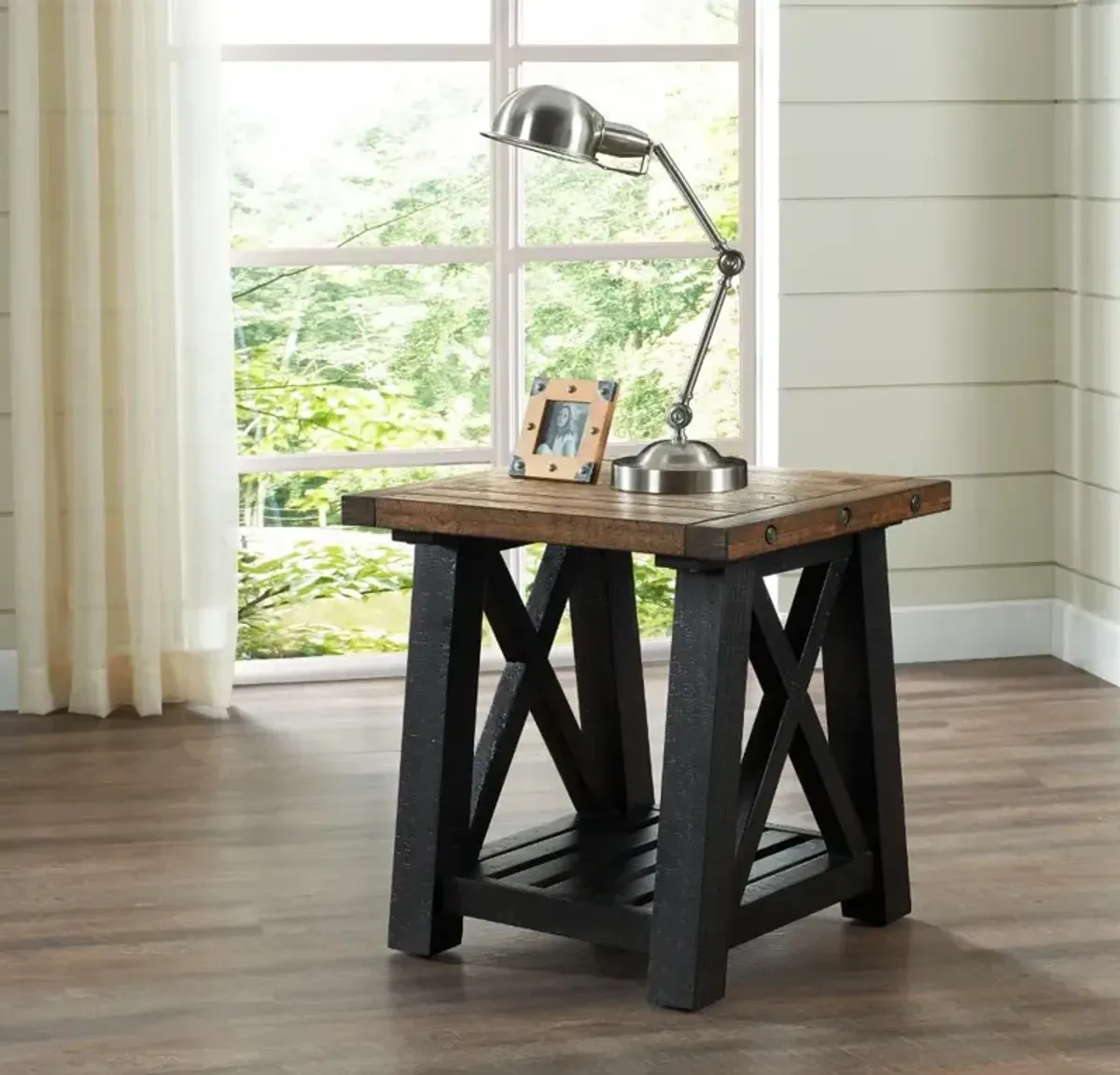 Bolton Black and Natural End Table