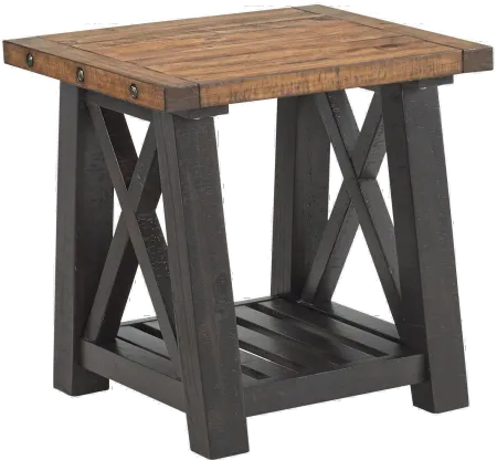 Bolton Black and Natural End Table